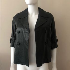 Women’s black leather jacket, size XS